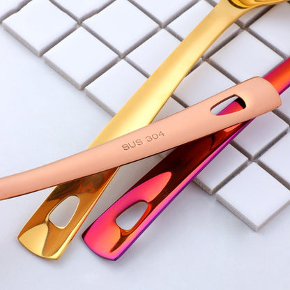 ช้อนน้ำมันสแตนเลส 304 ช้อนซุปหนาเทช้อนซอส, Soup Spoon (Silver), Soup Spoon (Magic Colorful), Soup Spoon (Golden), Soup Spoon (Rose Gold), Soup Spoon (Magic Red)
