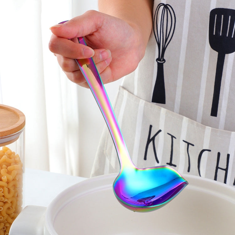 ช้อนน้ำมันสแตนเลส 304 ช้อนซุปหนาเทช้อนซอส, Soup Spoon (Silver), Soup Spoon (Magic Colorful), Soup Spoon (Golden), Soup Spoon (Rose Gold), Soup Spoon (Magic Red)
