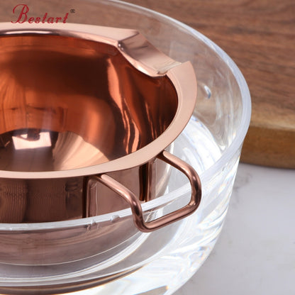 ชามละลายชีสเนยช็อคโกแลตสแตนเลส, True Color, Gold, Rose Gold, Magic Colorful