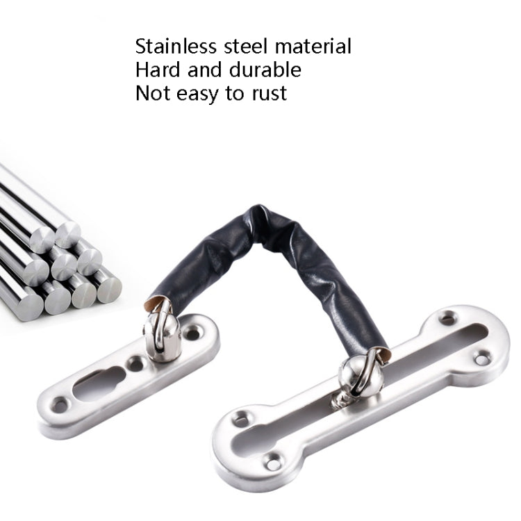 2 PCS หนา Anti-Theft CHAIN สแตนเลสสตีลสลักเกลียวประตูโรงแรมประตูหัวเข็มขัดโซ่ประตู, Large (Silver), Large (Gold), Large (Red Bronze), Large (Green Bronze), Medium (Stainless Steel Color), Large (Black)