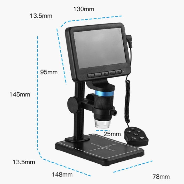 กล้องจุลทรรศน์อิเล็กตรอนขนาด 5 นิ้ว 1080P HD USB ซ่อมการตรวจสอบแว่นขยาย