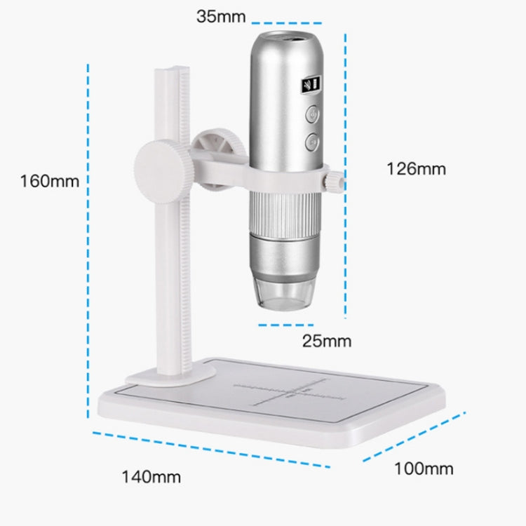 กล้องจุลทรรศน์อิเล็กตรอนไร้สาย WIFI 1080P HD การตรวจสอบการบำรุงรักษาแบบดิจิตอลแว่นขยาย