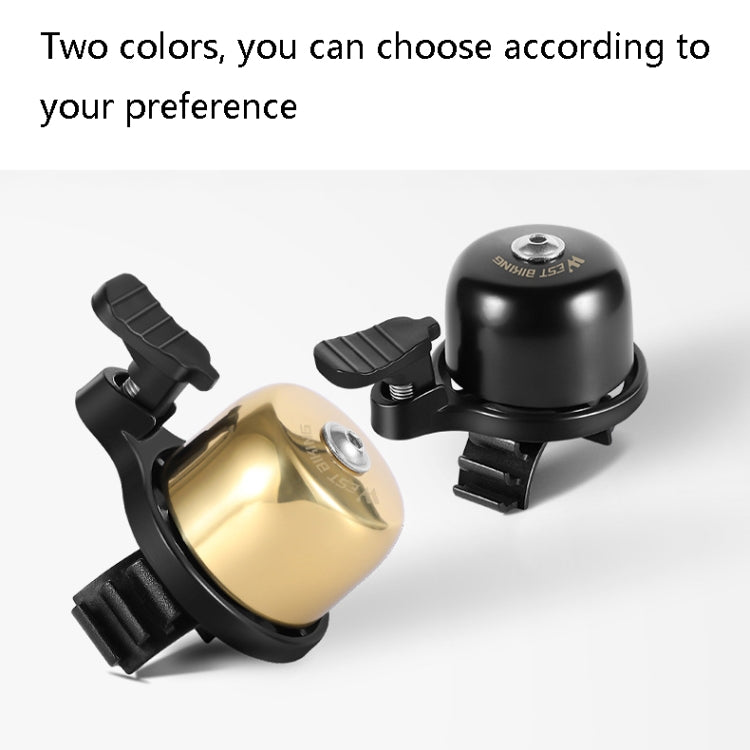 WEST BIKING YP0706048 กระดิ่งจักรยานทองแดง กระดิ่งจักรยานเสือภูเขา Mini Bell, West Biking Bicycle Bell(Black), West Biking Bicycle Bell(Golden)