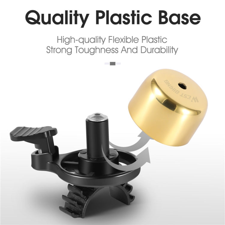 WEST BIKING YP0706048 กระดิ่งจักรยานทองแดง กระดิ่งจักรยานเสือภูเขา Mini Bell, West Biking Bicycle Bell(Black), West Biking Bicycle Bell(Golden)