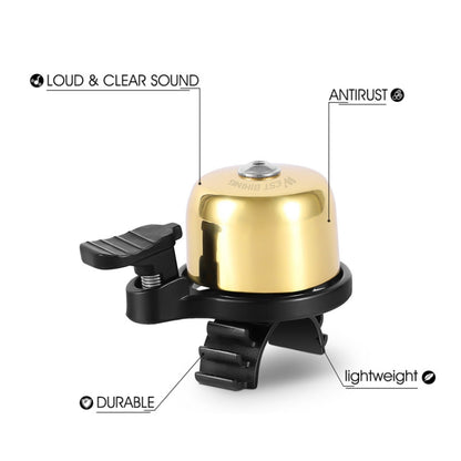 WEST BIKING YP0706048 กระดิ่งจักรยานทองแดง กระดิ่งจักรยานเสือภูเขา Mini Bell, West Biking Bicycle Bell(Black), West Biking Bicycle Bell(Golden)