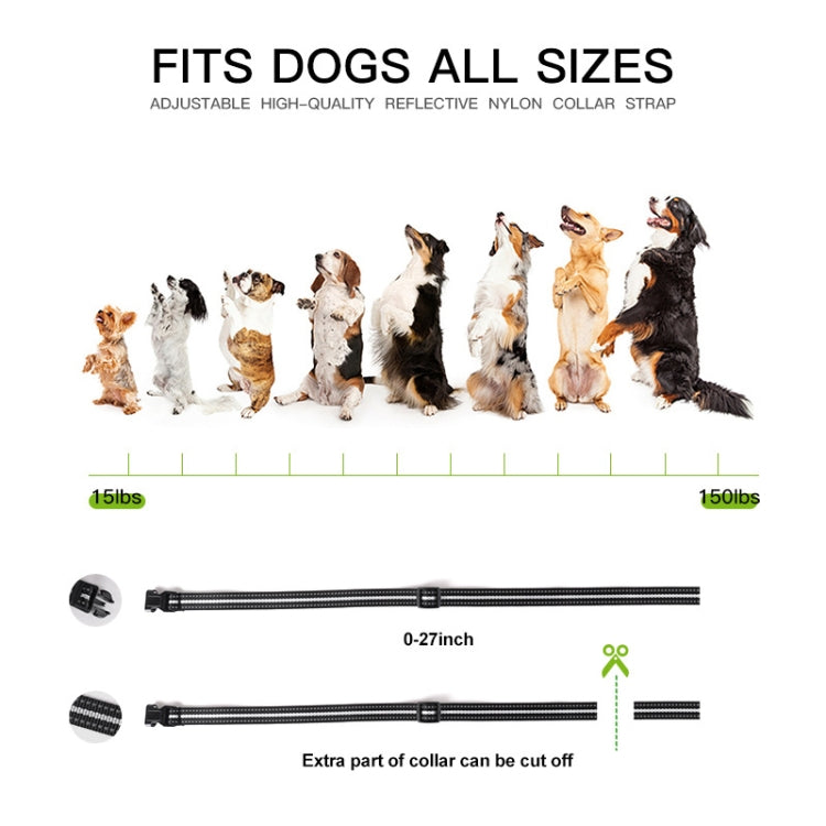 สุนัข Barking Stopper เสียงการสั่นสะเทือน Anti-Barking Electric Shock Collar EU Plug, EU Plug Black
