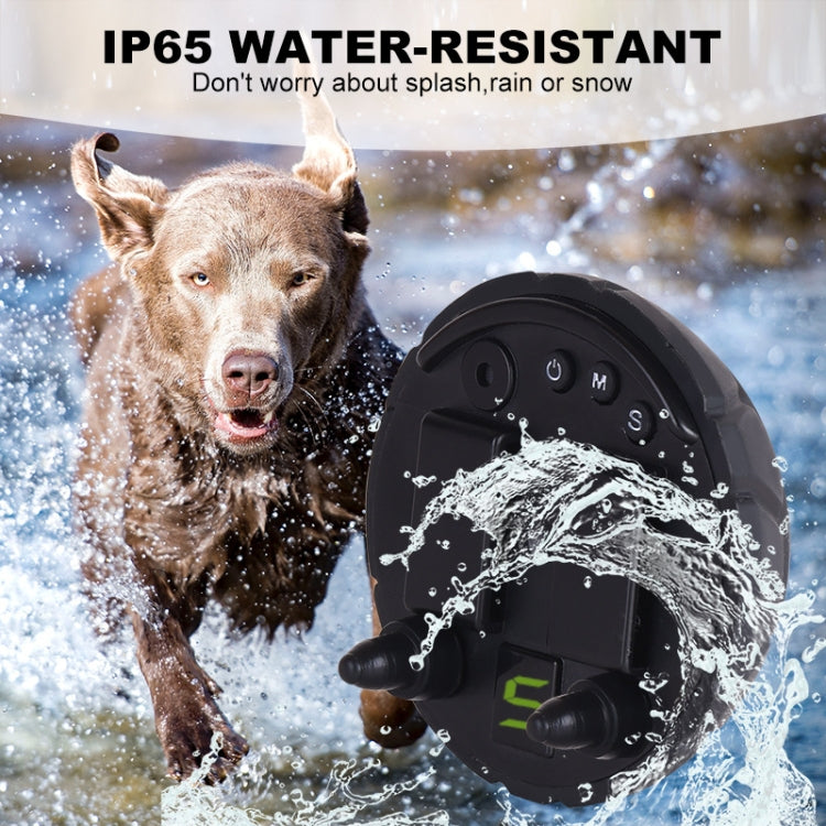 สุนัข Barking Stopper เสียงการสั่นสะเทือน Anti-Barking Electric Shock Collar EU Plug, EU Plug Black
