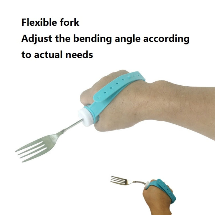 ส้อมแบบบริการตนเองสแตนเลส 304 โค้งงอได้สำหรับผู้พิการและผู้สูงอายุ, Fork