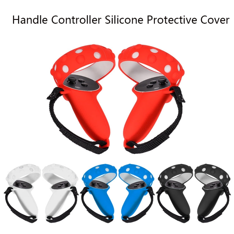 2 ชุด GS092 Handle Controller ซิลิโคนป้องกัน Anti-Fall และ Anti-Lost รวมทุกอย่างสำหรับ Oculus Quest 2, GS092 Blue, GS092 Black