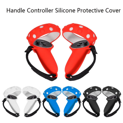 2 ชุด GS092 Handle Controller ซิลิโคนป้องกัน Anti-Fall และ Anti-Lost รวมทุกอย่างสำหรับ Oculus Quest 2, GS092 Blue, GS092 Black