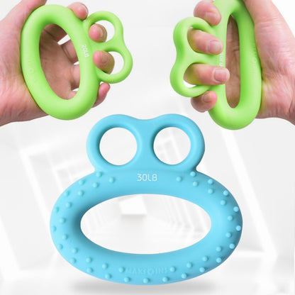 MAXSOINS MXO-DOUBLE-001 อุปกรณ์ฝึกจับนิ้วทรงกบ Finger Grip Ring, 20LB (Double-sided Green), 30LB (Double-sided Blue), 40LB (Double-sided Orange), 50LB (Double-sided Purple), 40LB (Bearded Grass Green), 20LB (Plane Green), 40LB (Plane Orange)           ...