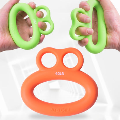 MAXSOINS MXO-DOUBLE-001 อุปกรณ์ฝึกจับนิ้วทรงกบ Finger Grip Ring, 20LB (Double-sided Green), 30LB (Double-sided Blue), 40LB (Double-sided Orange), 50LB (Double-sided Purple), 40LB (Bearded Grass Green), 20LB (Plane Green), 40LB (Plane Orange)           ...