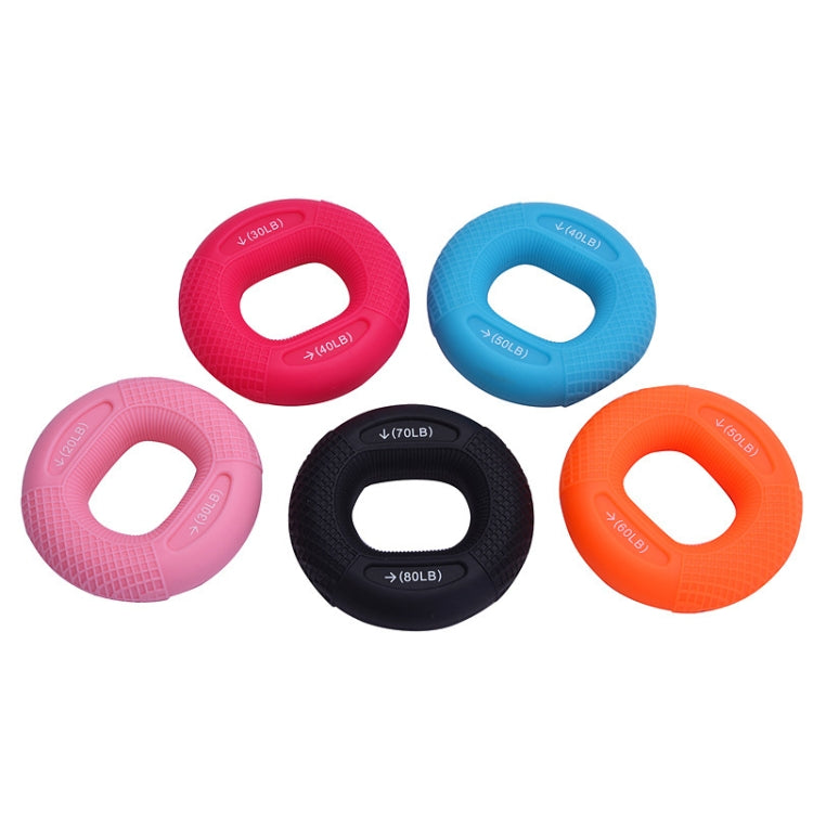 2 PCS ปรับความแข็งแรงซิลิโคน Gripper กล้ามเนื้อแขนการฝึกอบรมการฟื้นฟูสมรรถภาพฟิตเนสอุปกรณ์, 20/30LB （Pink）, 30 / 40LB（Rose Red）, 40 / 50LB（Blue）, 50 / 60LB（Orange）, 70 / 80LB（Black）