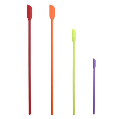 2 ชุด 4 in 1 ซิลิโคน Mini-Pointed Scraper ยาวเครื่องสำอางขวด Scraper Jam Spatula Set, 4 in 1 Red, 4 in 1 Black, 4 in 1 Colorful, 4 in 1 Purple, 4 in 1 Green