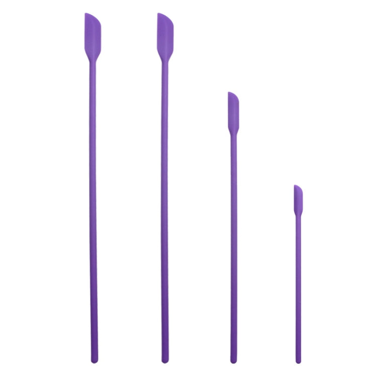 2 ชุด 4 in 1 ซิลิโคน Mini-Pointed Scraper ยาวเครื่องสำอางขวด Scraper Jam Spatula Set, 4 in 1 Red, 4 in 1 Black, 4 in 1 Colorful, 4 in 1 Purple, 4 in 1 Green
