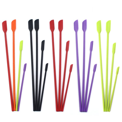 2 ชุด 4 in 1 ซิลิโคน Mini-Pointed Scraper ยาวเครื่องสำอางขวด Scraper Jam Spatula Set, 4 in 1 Red, 4 in 1 Black, 4 in 1 Colorful, 4 in 1 Purple, 4 in 1 Green