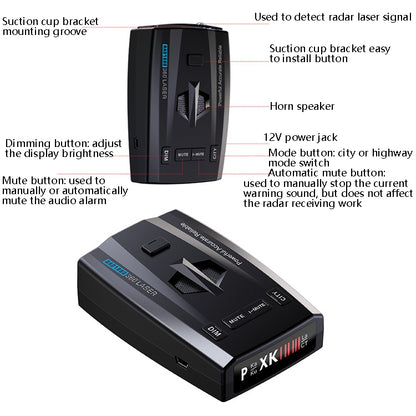 RAD1000 รถเลเซอร์เรดาร์ Speedometer รถมือถือความเร็วเรดาร์อิเล็กทรอนิกส์สุนัข, RAD1000