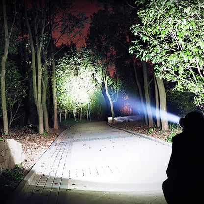 ขนาดใหญ่แบบชาร์จไฟได้ LED ตกปลาฉุกเฉินไฟหน้า Strong Long-Shot ไฟหน้าหัวติดตั้งความปลอดภัย Miner โคมไฟ