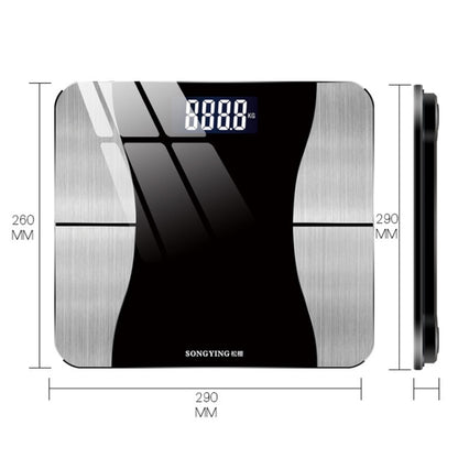 Songying SY06 เครื่องชั่งน้ำหนักร่างกายอัจฉริยะ เครื่องชั่งน้ำหนักในบ้าน, Charging Version(290x260mm)