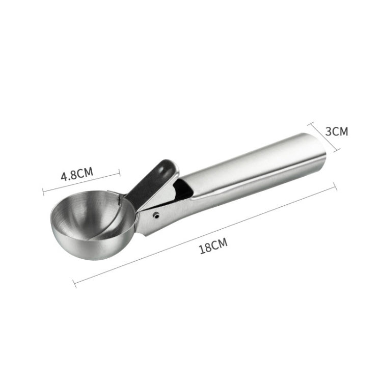 4 ชิ้นช้อนไอศครีมสแตนเลสช้อนขนมหวานที่ตักไอศกรีม, 4 PCS Stainless Steel