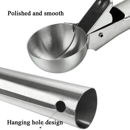 4 ชิ้นช้อนไอศครีมสแตนเลสช้อนขนมหวานที่ตักไอศกรีม, 4 PCS Stainless Steel