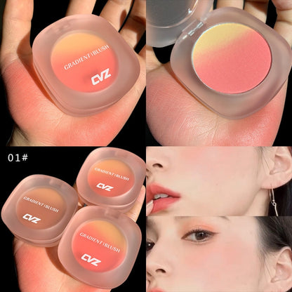 CVZ 3ชิ้น/เซ็ต+แปรงสามสีไล่โทนสีที่ละเอียดอ่อนธรรมชาติเปลือยแต่งหน้าบลัชออน