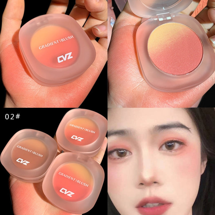 CVZ 3ชิ้น/เซ็ต+แปรงสามสีไล่โทนสีที่ละเอียดอ่อนธรรมชาติเปลือยแต่งหน้าบลัชออน
