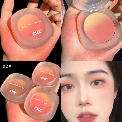 CVZ 3ชิ้น/เซ็ต+แปรงสามสีไล่โทนสีที่ละเอียดอ่อนธรรมชาติเปลือยแต่งหน้าบลัชออน