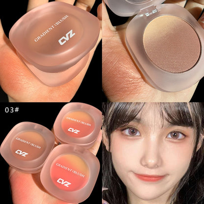 CVZ 3ชิ้น/เซ็ต+แปรงสามสีไล่โทนสีที่ละเอียดอ่อนธรรมชาติเปลือยแต่งหน้าบลัชออน