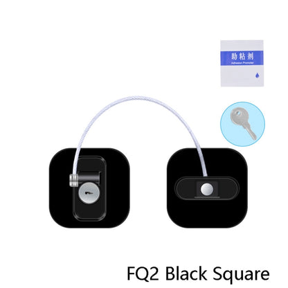 ล็อคความปลอดภัยของเด็ก PCS 2 ชิ้น ล็อคป้องกันอาคารสูง, FQ2 Black Square