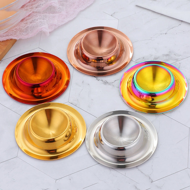 ถาดไข่สแตนเลส 2 ชิ้นบนโต๊ะอาหาร, Silver, Gold, Rose Gold, Magic Colorful, Magic Red