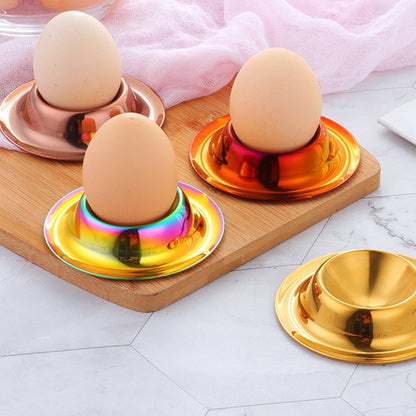 ถาดไข่สแตนเลส 2 ชิ้นบนโต๊ะอาหาร, Silver, Gold, Rose Gold, Magic Colorful, Magic Red