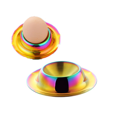 ถาดไข่สแตนเลส 2 ชิ้นบนโต๊ะอาหาร, Silver, Gold, Rose Gold, Magic Colorful, Magic Red