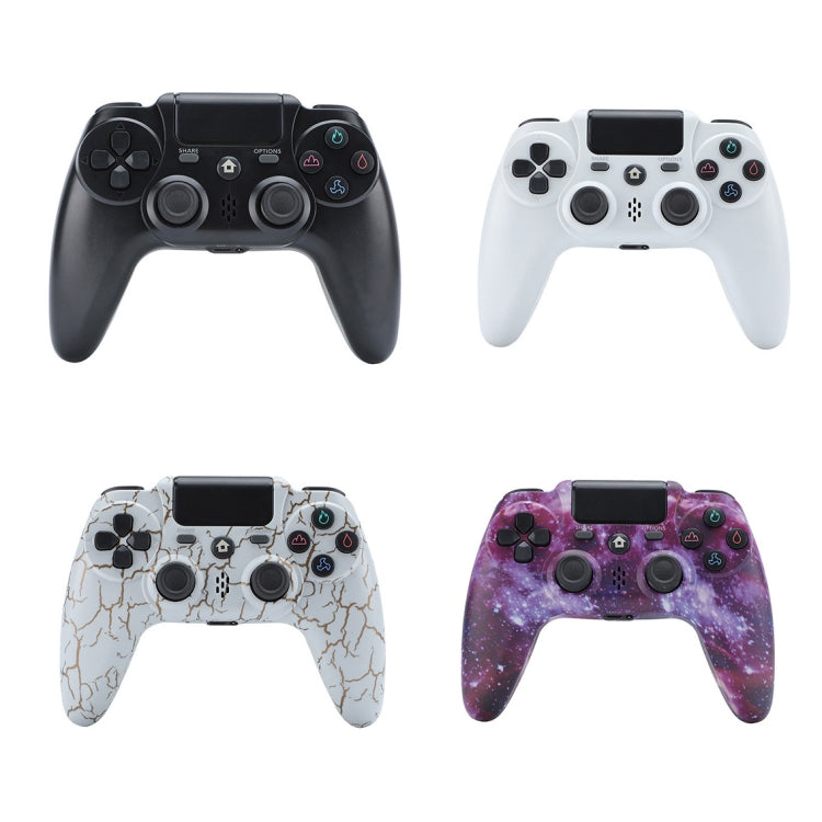 ZR486 คอนโทรลเลอร์เกมไร้สายสำหรับ PS4, White, Black, Burst, Purple Starry Sky