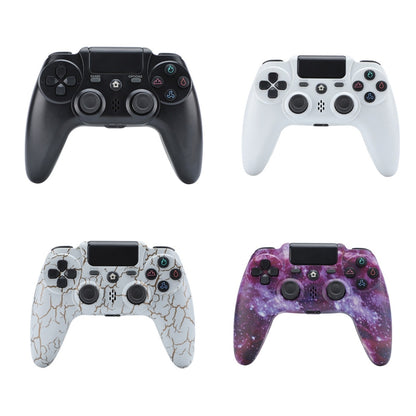 ZR486 คอนโทรลเลอร์เกมไร้สายสำหรับ PS4, White, Black, Burst, Purple Starry Sky