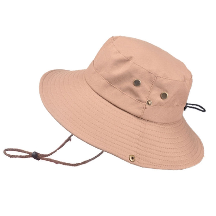 หมวกกันแดดกลางแจ้งเดินป่าหมวกปีกกว้างระบายอากาศครีมกันแดดหมวกชาวประมง, Khaki, Black, Navy, Beige, Green Gray, Dark Gray, Brown
