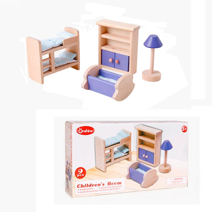 Onshine แกล้งเล่นฉาก DIY บทบาทเล่นอุปกรณ์เฟอร์นิเจอร์ไม้สไตล์:, Children Room, Bathroom, Living Room