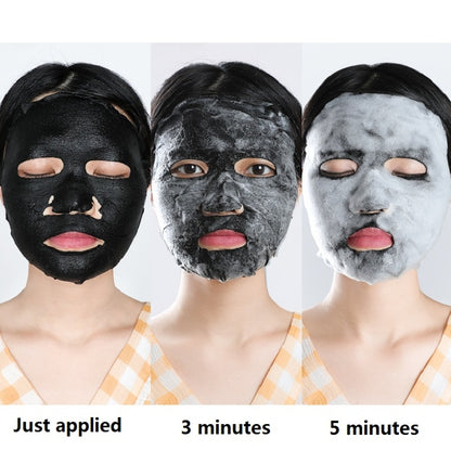 SAMANLI Bubble Mask มอยส์เจอร์ไรเซอร์และให้ความชุ่มชื่นแก่รูขุมขน Bamboo Charcoal คลีนซิ่งแบล็คมาส์ก