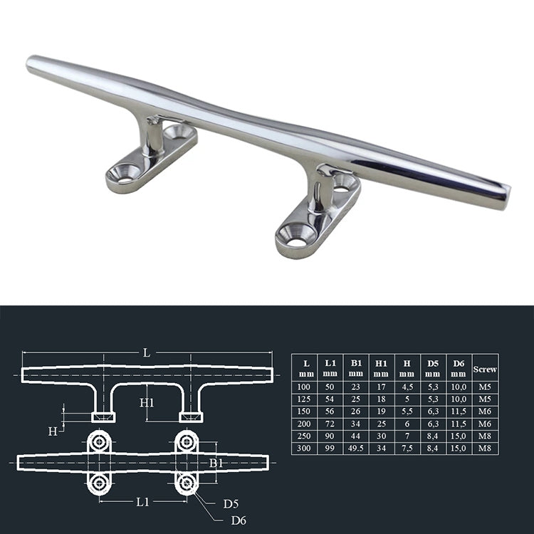 316 สแตนเลสสตีลหนักรอบสาย Bolt Yacht Bollard Shofar Pile สำหรับเรือ, 100mm 4inch, 125mm 5inch, 150mm 6inch, 200mm 8inch, 250mm 10inch, 300mm 12inch