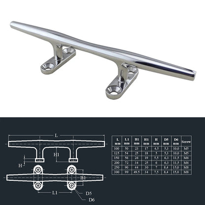 316 สแตนเลสสตีลหนักรอบสาย Bolt Yacht Bollard Shofar Pile สำหรับเรือ, 100mm 4inch, 125mm 5inch, 150mm 6inch, 200mm 8inch, 250mm 10inch, 300mm 12inch