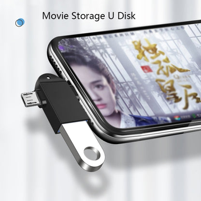 10 PCS LI-09 USB 3.0 หญิงเป็น USB-C / Type-C + Micro USB ชายอะแดปเตอร์ OTG มัลติฟังก์ชั่นพร้อมเชือกเส้นเล็ก