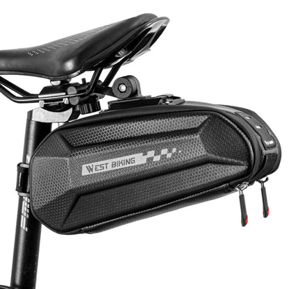 West Biking ขี่จักรยานกระเป๋าท้ายจักรยานกระเป๋าเปลือกแข็ง QUICK RELEASE Bracket กระเป๋าซิลิโคนกันลื่นความจุขนาดใหญ่กระเป๋าท้ายรถ, YP0707262