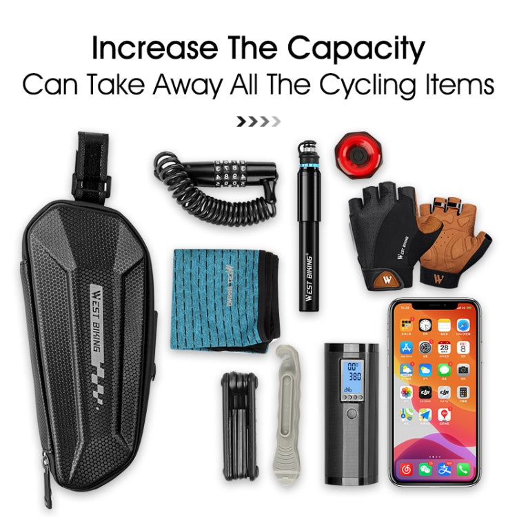 West Biking ขี่จักรยานกระเป๋าท้ายจักรยานกระเป๋าเปลือกแข็ง QUICK RELEASE Bracket กระเป๋าซิลิโคนกันลื่นความจุขนาดใหญ่กระเป๋าท้ายรถ, YP0707262