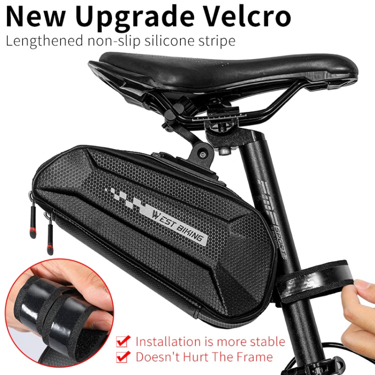 West Biking ขี่จักรยานกระเป๋าท้ายจักรยานกระเป๋าเปลือกแข็ง QUICK RELEASE Bracket กระเป๋าซิลิโคนกันลื่นความจุขนาดใหญ่กระเป๋าท้ายรถ, YP0707262