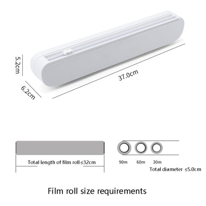 ถ้วยดูดประเภท Cling เครื่องตัดฟิล์มพลาสติกในครัวเรือนห่อปรับเก็บกล่องตัด, Suction Cup Cling Film Cutter