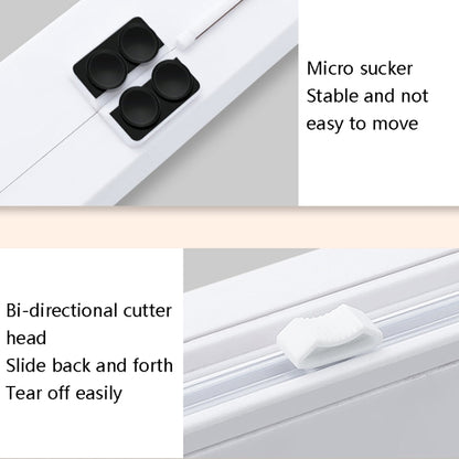 ถ้วยดูดประเภท Cling เครื่องตัดฟิล์มพลาสติกในครัวเรือนห่อปรับเก็บกล่องตัด, Suction Cup Cling Film Cutter