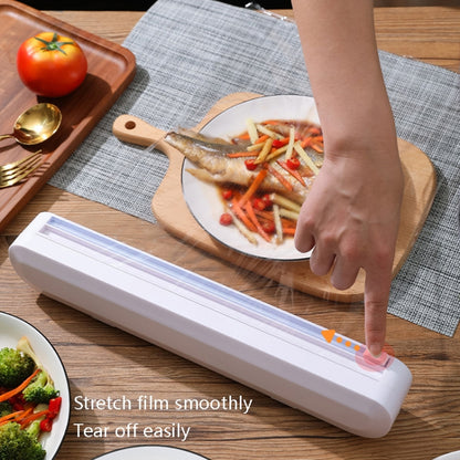 ถ้วยดูดประเภท Cling เครื่องตัดฟิล์มพลาสติกในครัวเรือนห่อปรับเก็บกล่องตัด, Suction Cup Cling Film Cutter
