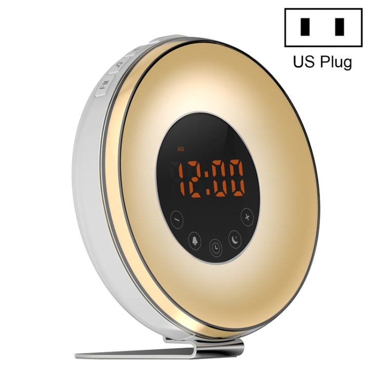 นาฬิกาปลุกแสงพระอาทิตย์ขึ้นและพระอาทิตย์ตกจำลองพร้อมวิทยุ FM, US Plug, EU Plug, UK Plug, AU Plug
