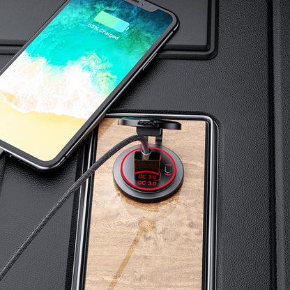 รถยนต์รถจักรยานยนต์เรือดัดแปลงเครื่องชาร์จ USB กันน้ำ PD + QC3.0 ชาร์จเร็ว, Blue Light With Terminal, Red Light With Terminal, Green Light With Terminal, Blue Light With 60cm Line, Red Light With 60cm Line, Green Light With 60cm Line