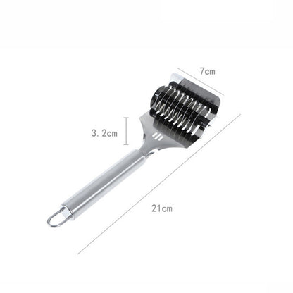4 ชิ้นสแตนเลสคู่มือเครื่องตัดก๋วยเตี๋ยวครัวเครื่องมือ, Noodle Cutter